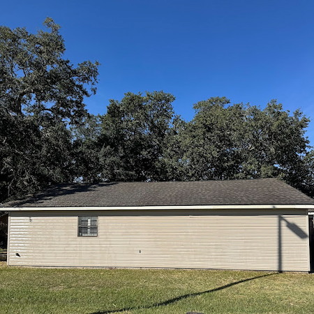 Safe roof cleaning in thibodaux removing black shingle streaks without damage