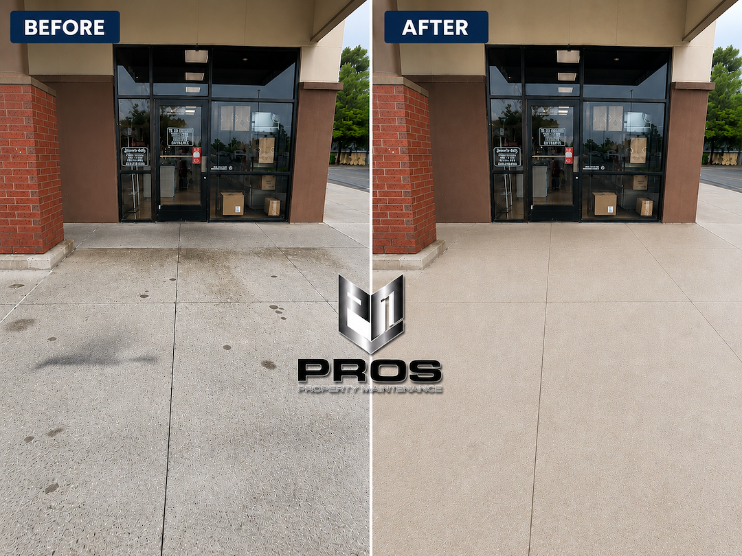 Baton Rouge Sidewalk Pressure Washing | Before & After
