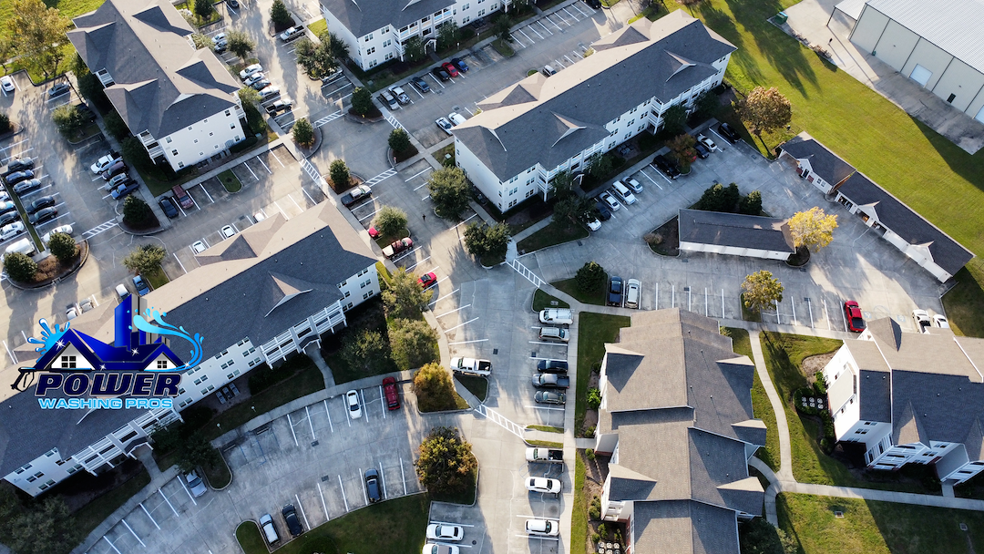 Precision Parking Lot Striping at Houma Highlands  